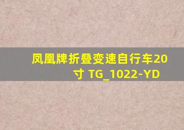 凤凰牌折叠变速自行车20寸 TG_1022-YD